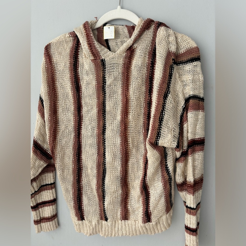 Paper Crane Striped Hooded Sweater